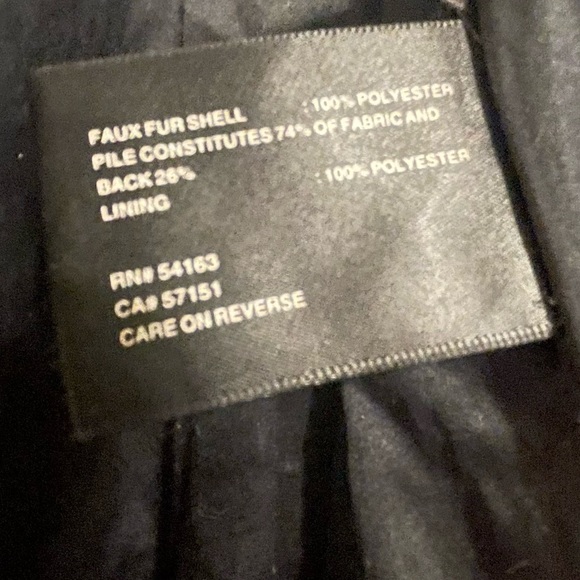 Kenneth Cole New York Fuzzy Black Faux Fur Teddy Coat | Fashion Statement Warm - Picture 6 of 7